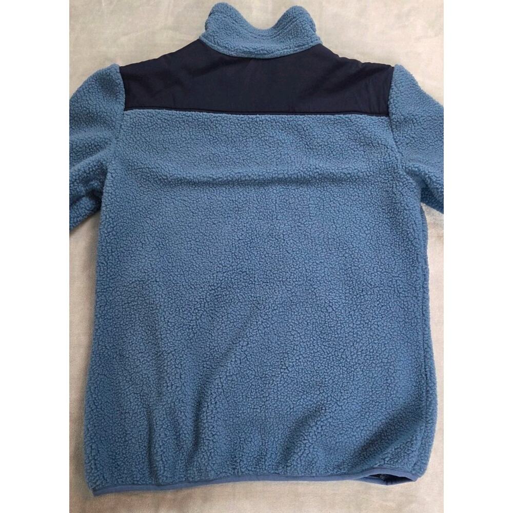 SCANDINAVIAN EXPLORER Fleece Jacket Womens XL Blue Full Zip pockets leather logo - Picture 2 of 14